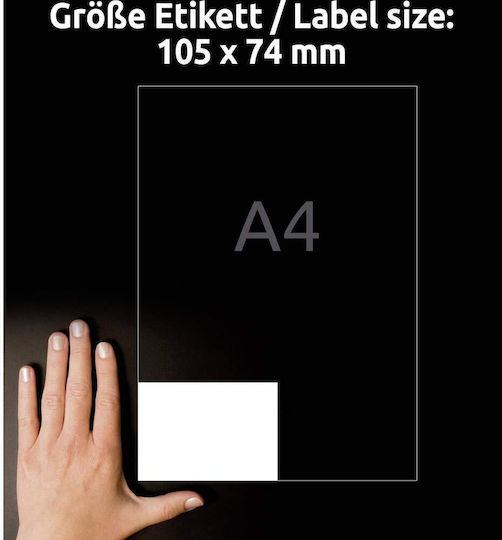 Avery Self-Adhesive Rectangular A4 Labels 105x74mm