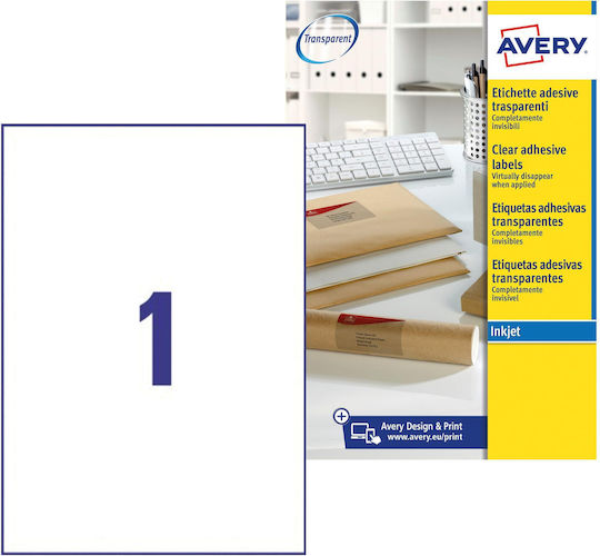 Avery 25 Etichete autoadezive A4 Dreptunghiulare J8567 210x297mm