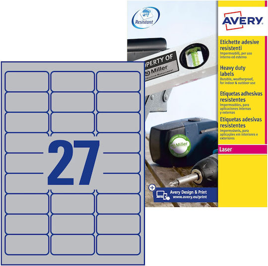 Avery 2700 Self-Adhesive Rectangular A4 Labels 29.6x63.5mm