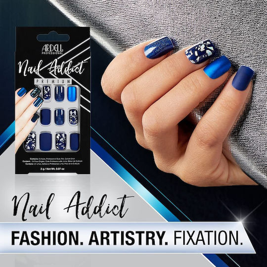 Ardell Addict Matte Blue Tips Νυχιών σε Μπλε Χρώμα