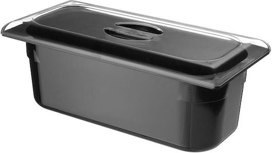 Recipient din policarbonat pentru înghețată 360x165x120mm Negru 5l Hendi 807033