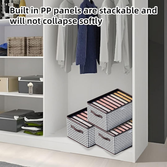 Alista Home Organizator Textil Pentru Haine Și Șosete Alb 44x30x20cm