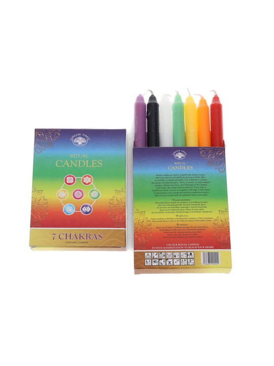 Seven Chakra Manifest Magic Candles Set Επτά Κεριά Τσάκρα