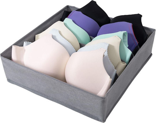 Alista Home Husă Textilă de Depozitare pentru Șosete / Cravate în Culoare Gri 32x32x10cm