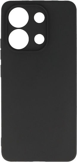 Matt Umschlag Rückseite Silikon Schwarz (Redmi Note 13 4G)