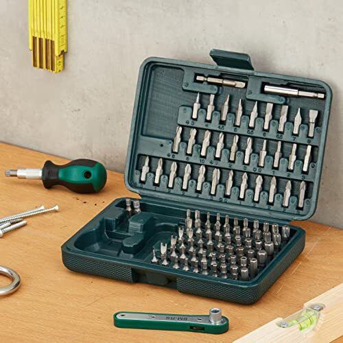 Mannesmann Screwdriver Ratchet with 99 Interchangeable Tips