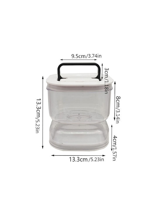 Alista Home Vază Utilizare Generală cu Capac Ermetic Plastic Alb 1400ml 1 Bucată
