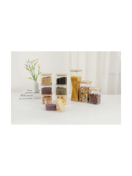 Alista Home Set of 5 Cereals Jars with Plastic Lid Transparent 500ml 5 Pieces