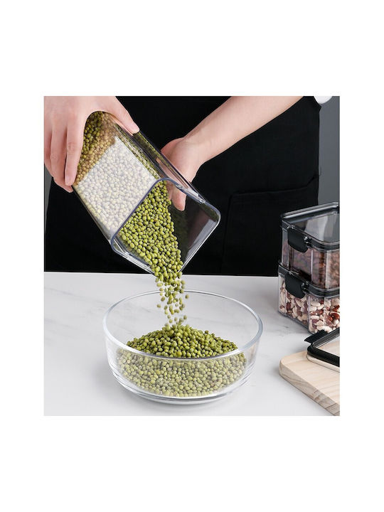 Alista Home Vază Cereale Cu Capac Plastic Transparent 1800ml 1 Bucată