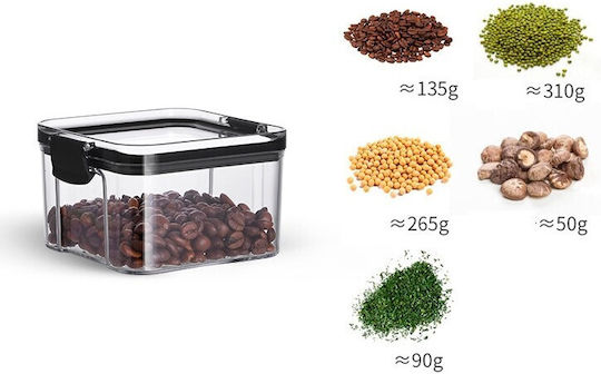 Alista Home Cereal Jar with Lid Plastic Transparent 460ml