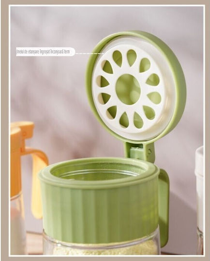 Alista Home Βάζο για Ζάχαρη με Καπάκι Γυάλινο Πράσινο 180ml