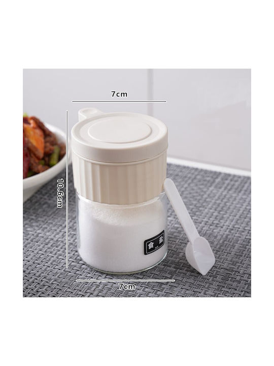 Alista Home Vază Pentru Zahăr Cu Capac Din Sticlă Albă 180ml