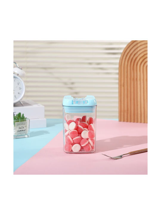 Alista Home Set 6 Bucăți Vaze Cereale Cu Capac Plastic Albastru 500ml 6 Bucăți