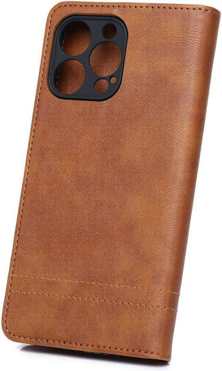 TelForceOne Smart Seam Umschlag Rückseite Silikon / Synthetisches Leder Braun (iPhone 17)