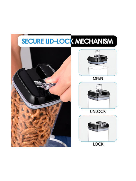 Alista Home Caseta Pentru Zahăr / Cereale / Paste / Cafea / Ceai Cu Capac Ermetic Plastic Maro 1900ml