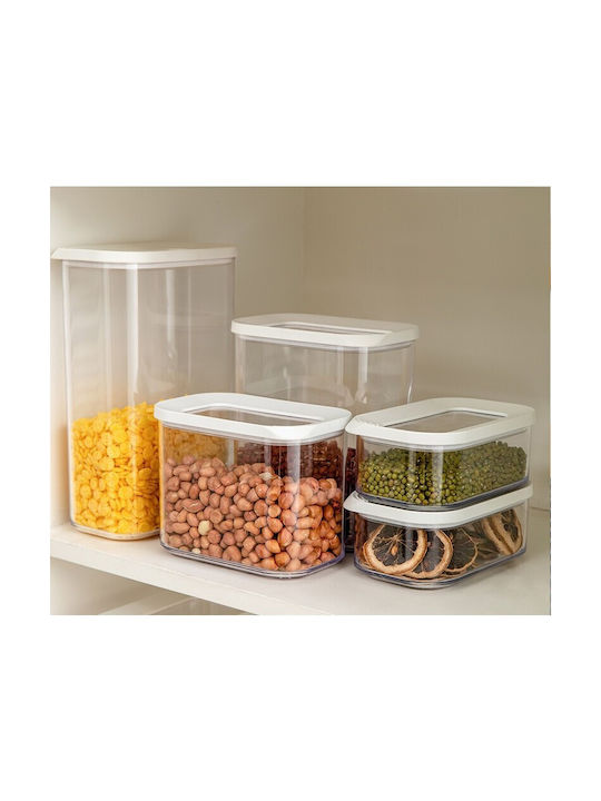 Alista Home Cereal Box with Lid Plastic White 450ml 1 Piece