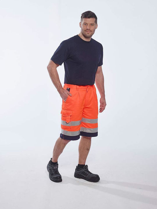 Portwest Reflective and Waterproof Work Trousers Orange