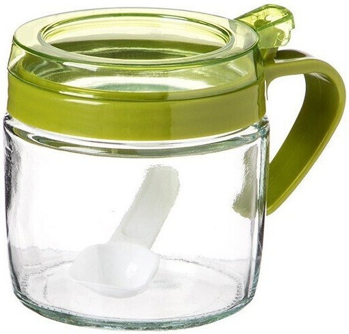 Alista Home Glass Sugar Jar with Lid Transparent 180ml