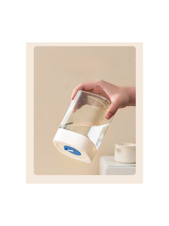 Alista Home Vază Pentru Cereale / Paste / Cafea Cu Capac Sticlă Albă 500ml 1 Bucată