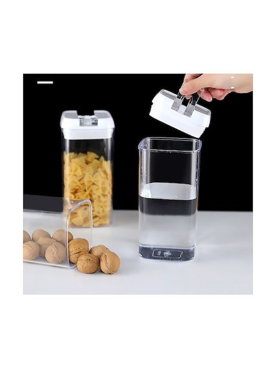 Alista Home Set 7 Bucăți Vaze Cereale / Pentru Paste Cu Capac Plastic Alb 500ml 7 Bucăți