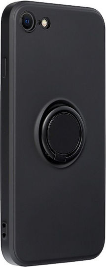 Ring Back Cover Silicone / Plastic Black (iPhone 8/7)