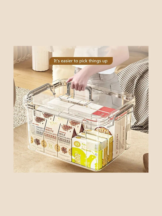 Alista Home Cutie De Depozitare Din Plastic Cu Roți Și Capac Transparent 31.5x23x19cm