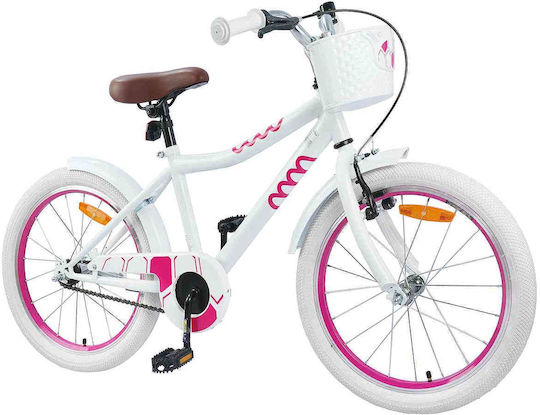 vidaXL Bicicletă Copii De Oraș Albă 18"