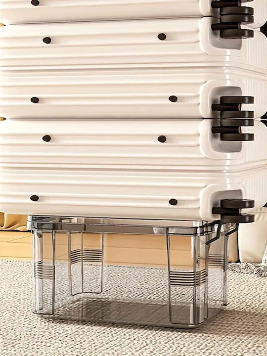 Alista Home Cutie De Depozitare Din Plastic Cu Roți Și Capac Transparent 24x17x13.5cm