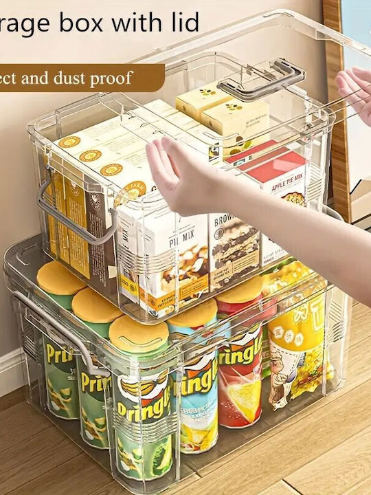 Alista Home Cutie de Depozitare Din Plastic Cu Roți și Capac Transparent 38.5x27x22cm