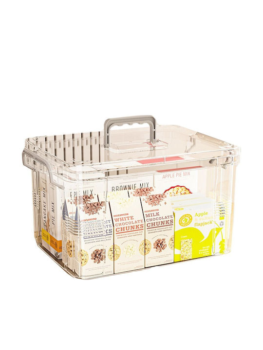 Alista Home Cutie De Depozitare Din Plastic Cu Roți Și Capac Transparent 24x17x13.5cm
