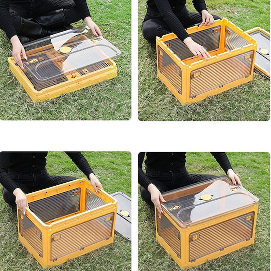 Alista Home Plastic Storage Box with Lid Orange 60x42x34cm