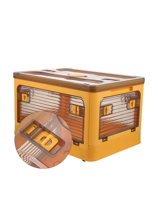 Alista Home Cutie De Depozitare Din Plastic Cu Capac Portocalie 60x42x34cm