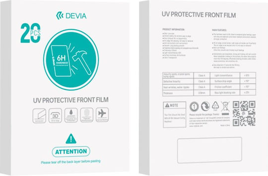 Devia 0.19mm Uv Smartphone Film Set 20pcs 6h Cutting Machine