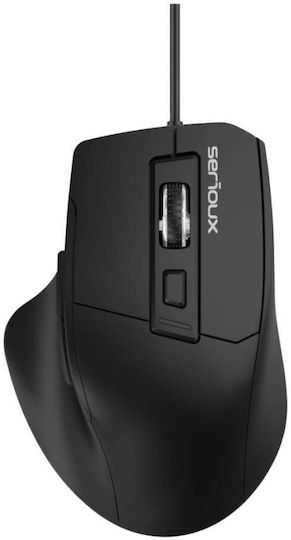 Serioux SRXM-OPM168 Ενσύρματο Ποντίκι Μαύρο