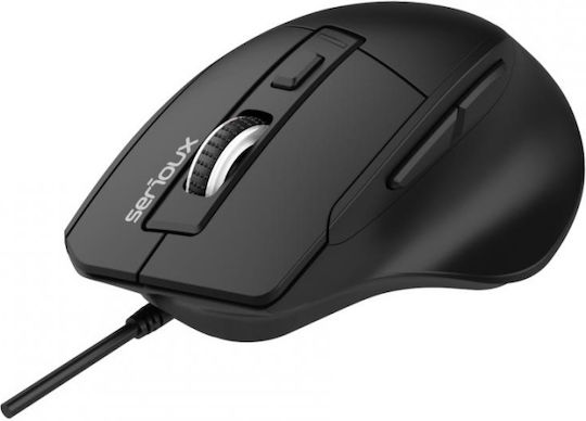 Serioux SRXM-OPM168 Ενσύρματο Ποντίκι Μαύρο