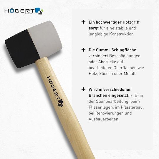 Högert Hammer 450gr mit Holzgriff HT3B044
