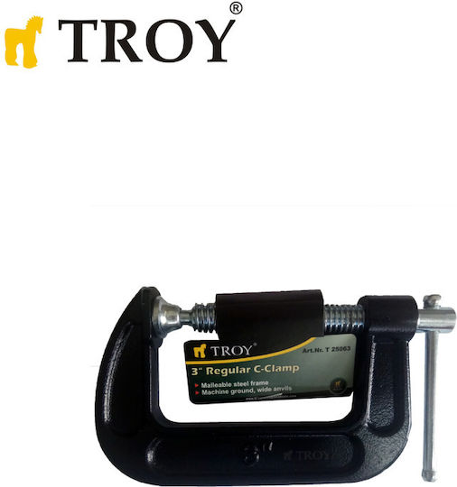 Troy 25063-T Clește Tip "C" cu Deschidere Maximă 75mm