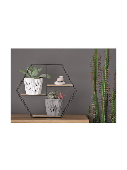 Marhome Sandy Pot Plastic Mocha 12.8x12.8x11.1cm.