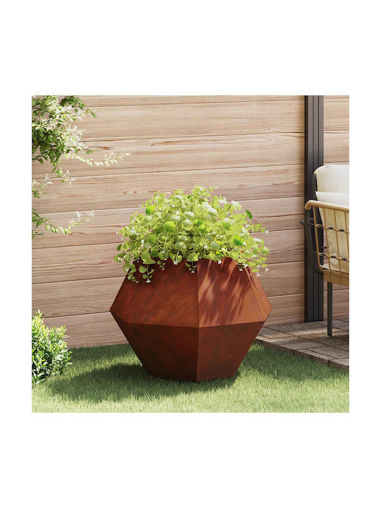 vidaXL Γλάστρα Μεταλλική Σκ Rusty 75x75x60εκ.