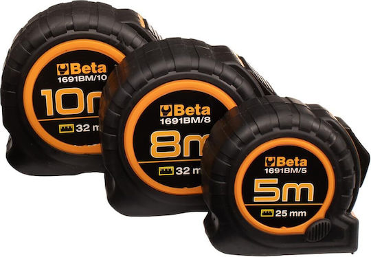 Beta 1691BM/8 Maßband mit automatischem Rücklauf 32mm x 8m