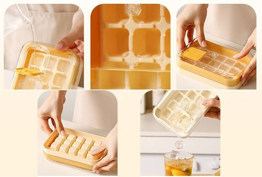 Alista Home Păghetoare Cub Plastică cu Capac Galbenă 136503