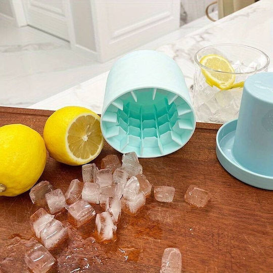 Alista Home Rectangular Silicone Ice Cube Mold with Lid Blue 126310