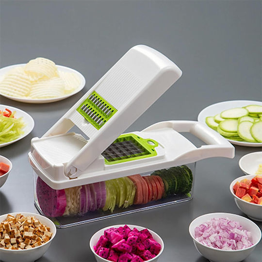 Alista Home Răzătoare Pentru Fructe Și Legume Din Oțel Inoxidabil Cu Container 38.5x38.5x49.5cm