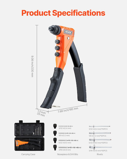 Vevor Vevor Riveters Set 50 Pieces