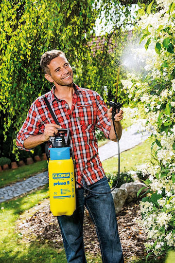 Gloria Autopump Set Pressure Sprayer with Battery 2.3Ah with Capacity 5lt in Yellow color
