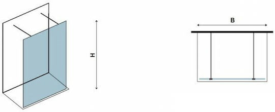 Karag Walkin 3 Σταθερό Πλαϊνό Ντουζιέρας 168x200cm Karag Walkin 3 Σταθερό Πλαϊνό Ντουζιέρας 168x200cm