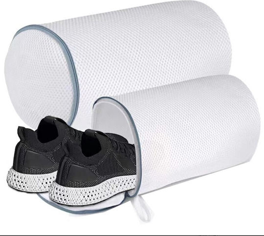 Sac Cilindric Pentru Spălare Pantofi Alista Home Mărime Mare Mașină De Spălat 35x21x5 Cm Alb