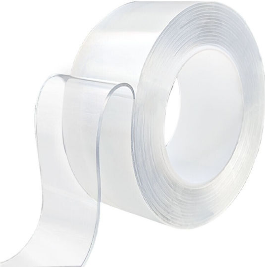 Bandă Dublă Adezivă Alista Home Transparentă Impermeabilă Reutilizabilă Tehnologie Nano 50mm X 1mm X 1m Fără Reziduuri