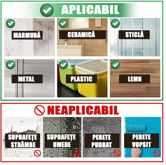 Bandă Dublă Adezivă Alista Home Transparentă Impermeabilă Reutilizabilă Tehnologie Nano 50mm X 1mm X 3m Fără Reziduuri