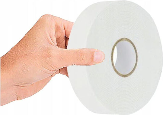 Bandă Adezivă Dublă Față Alista Home Spumă cu Vâscozitate Ridicată Grosime 3 Mm Lățime 2 Cm Lungime 10 M Albă